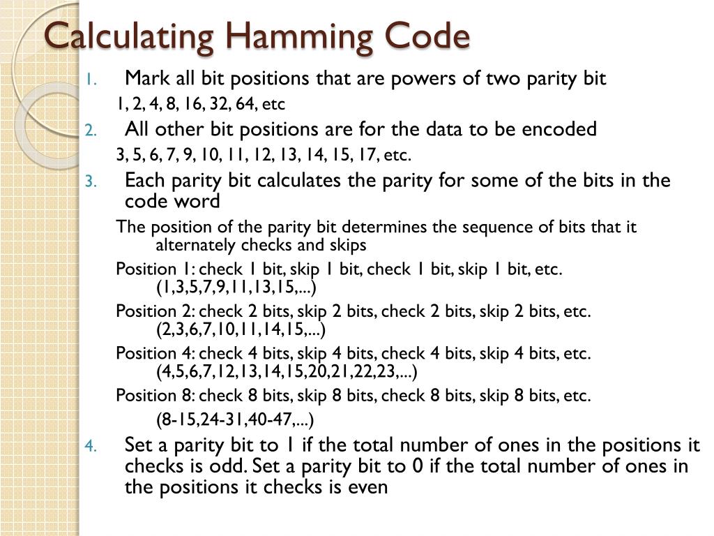 hamming code calculator